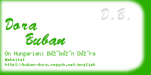 dora buban business card